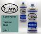 Preview: Land-Rover, Tasman Blue, 2447: 400ml Sprühdose + 400ml Klarlack - Set, von ATW Autoteile West.